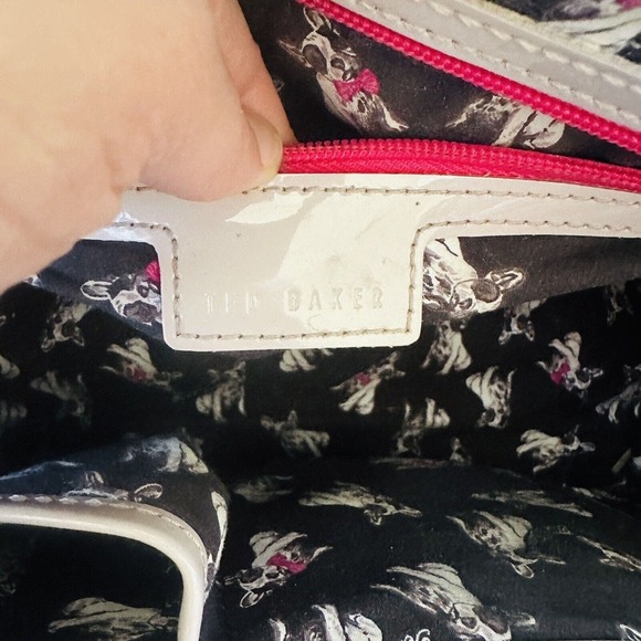 Ted Baker Embossed Patent Leather Tote Pale Pink Gold colored Hardware - Picture 12 of 13